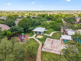 Neighborhood splashpad, pavilion and playground .