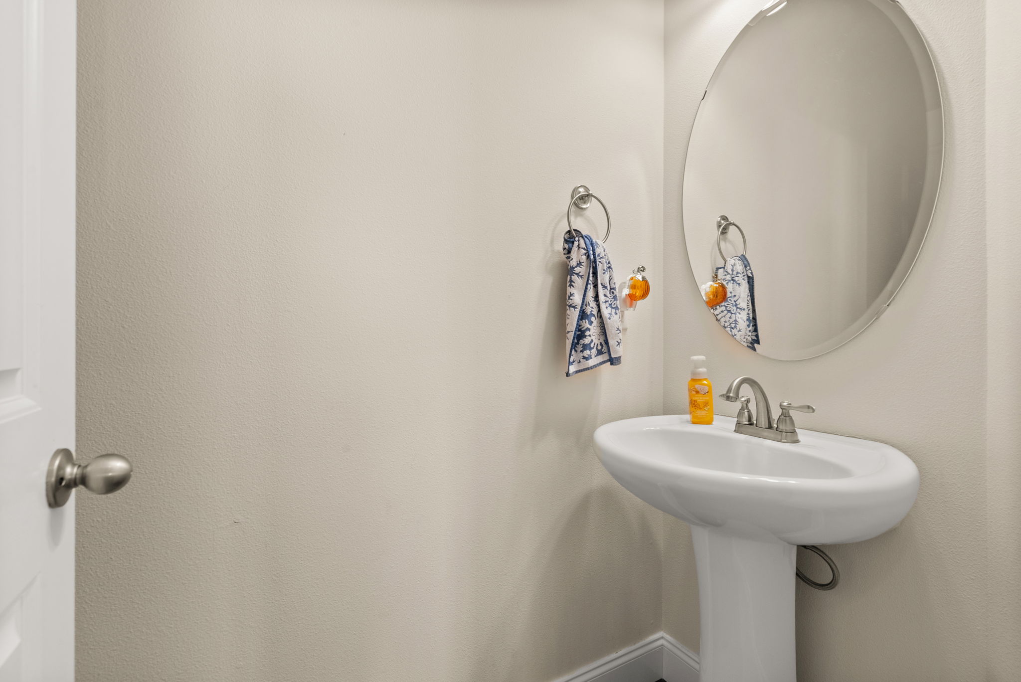 Convenient main-level powder room.