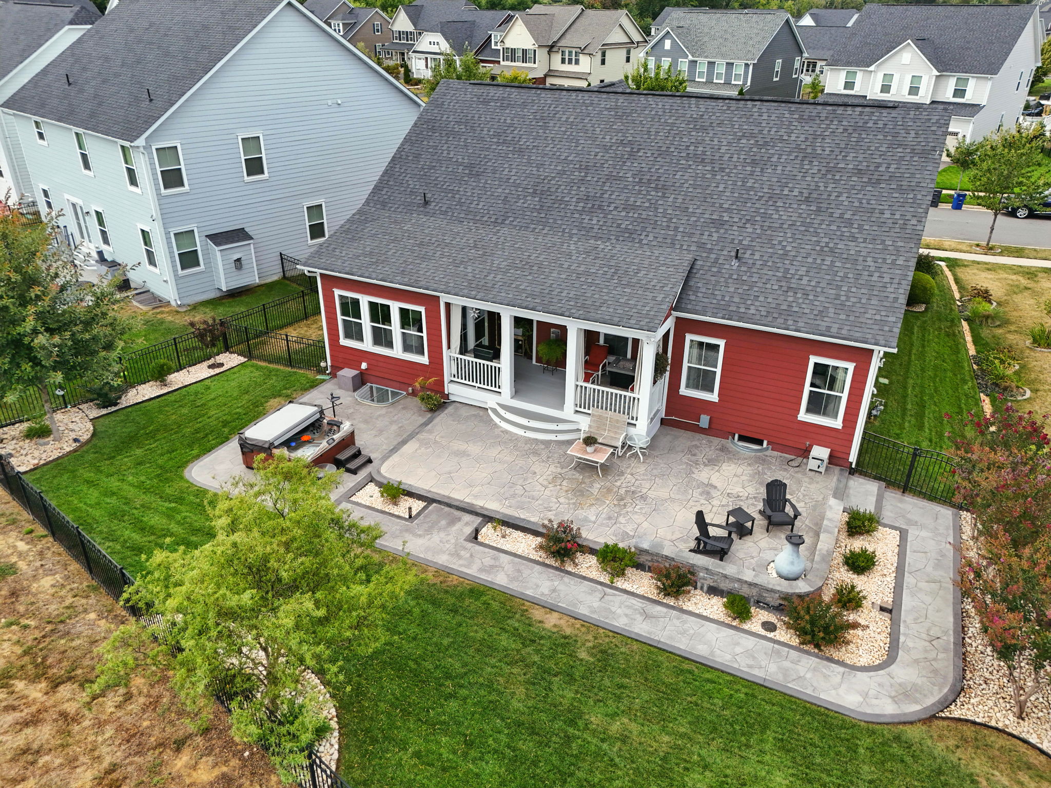 Look at how beautiful the backyard is!