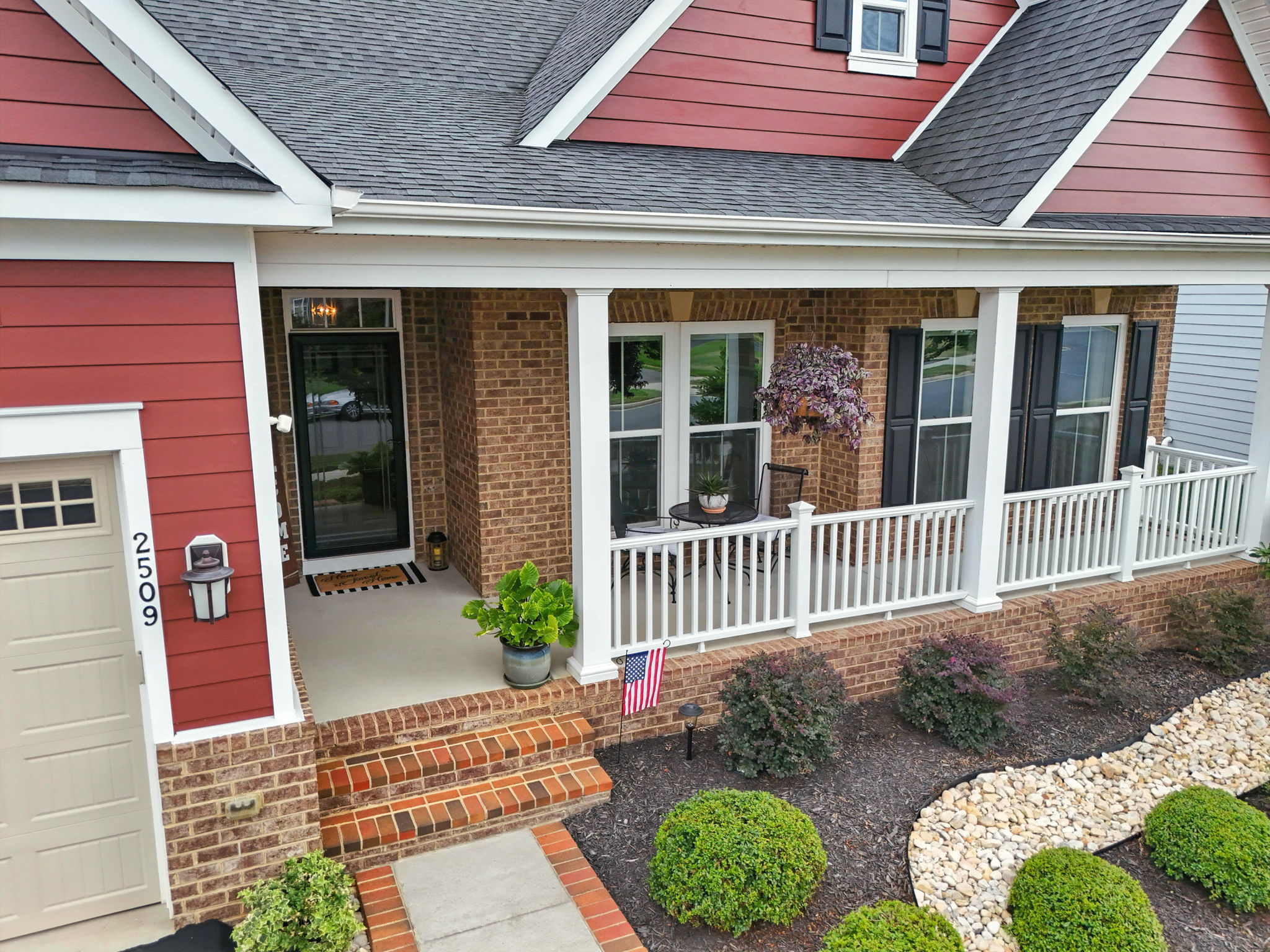 Quaint covered front porch