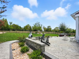 Sit by the fire pit and chiminea!