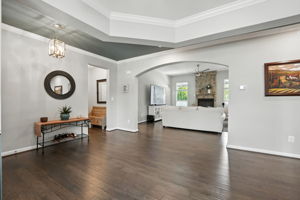 No carpet on this level!! Wide plank engineered hardwood!