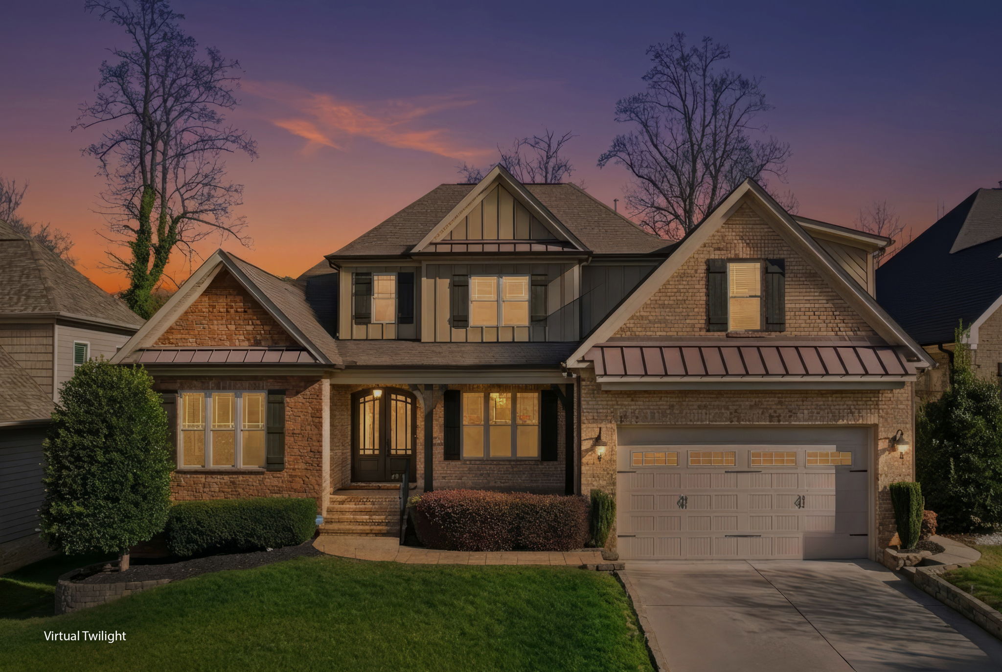 Front of Home Virtual Twilight