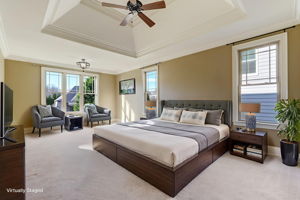 Primary Bedroom virtually staged