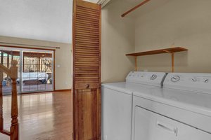 Laundry area - washer and dryer stay.