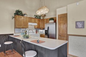 A breakfast bar for casual meals.