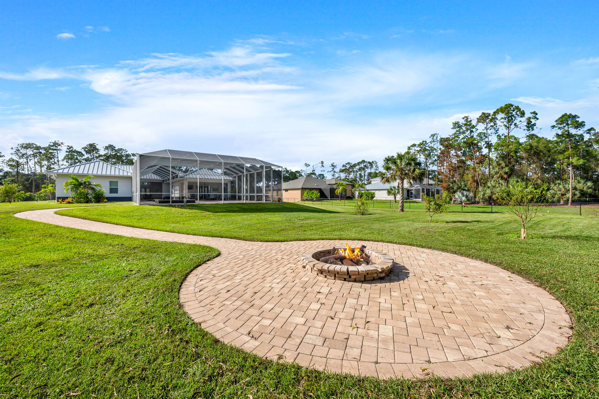 Fire Pit - Backyard - Rear Elevation