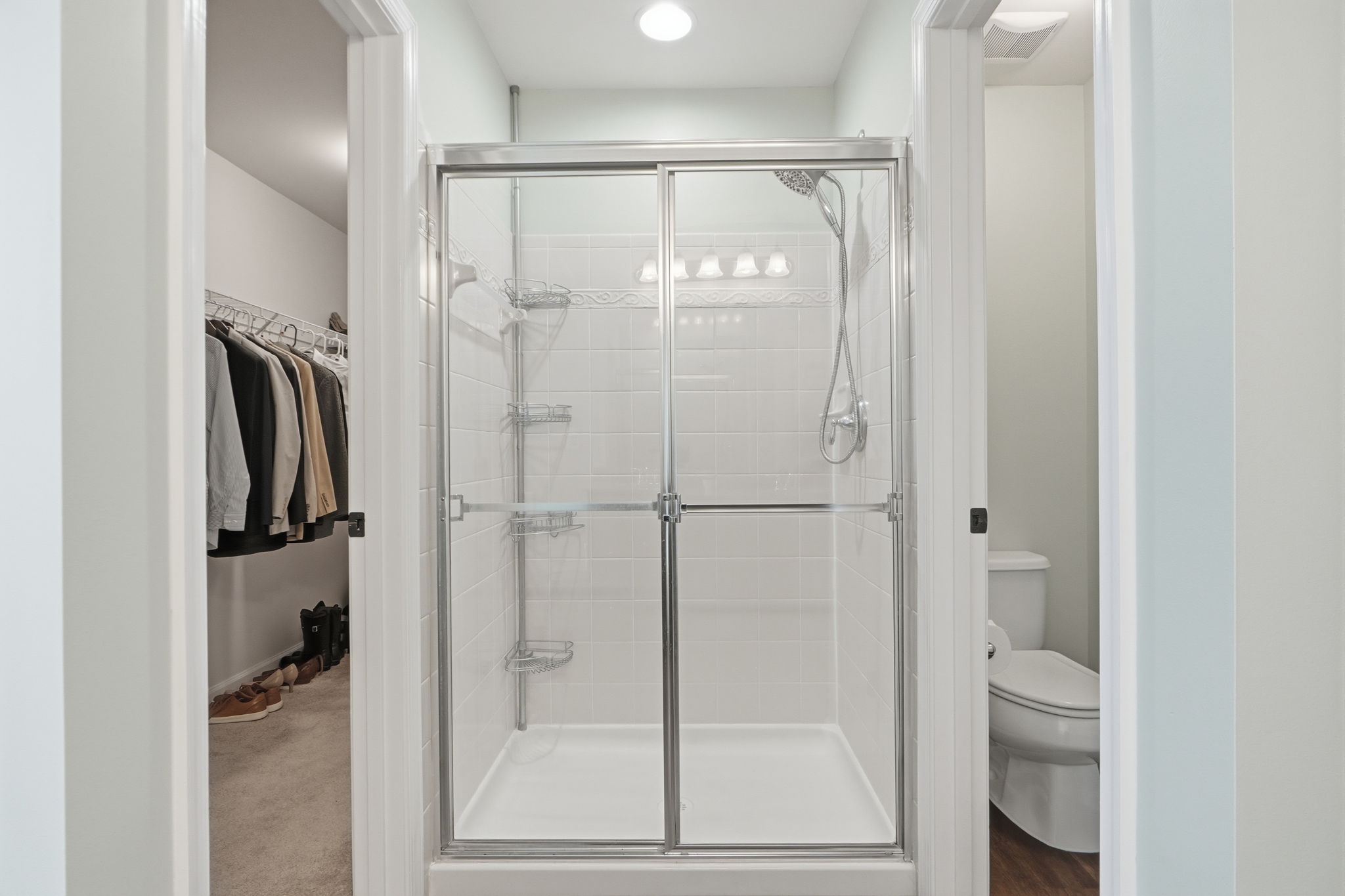 Primary Bathroom with walk in closet