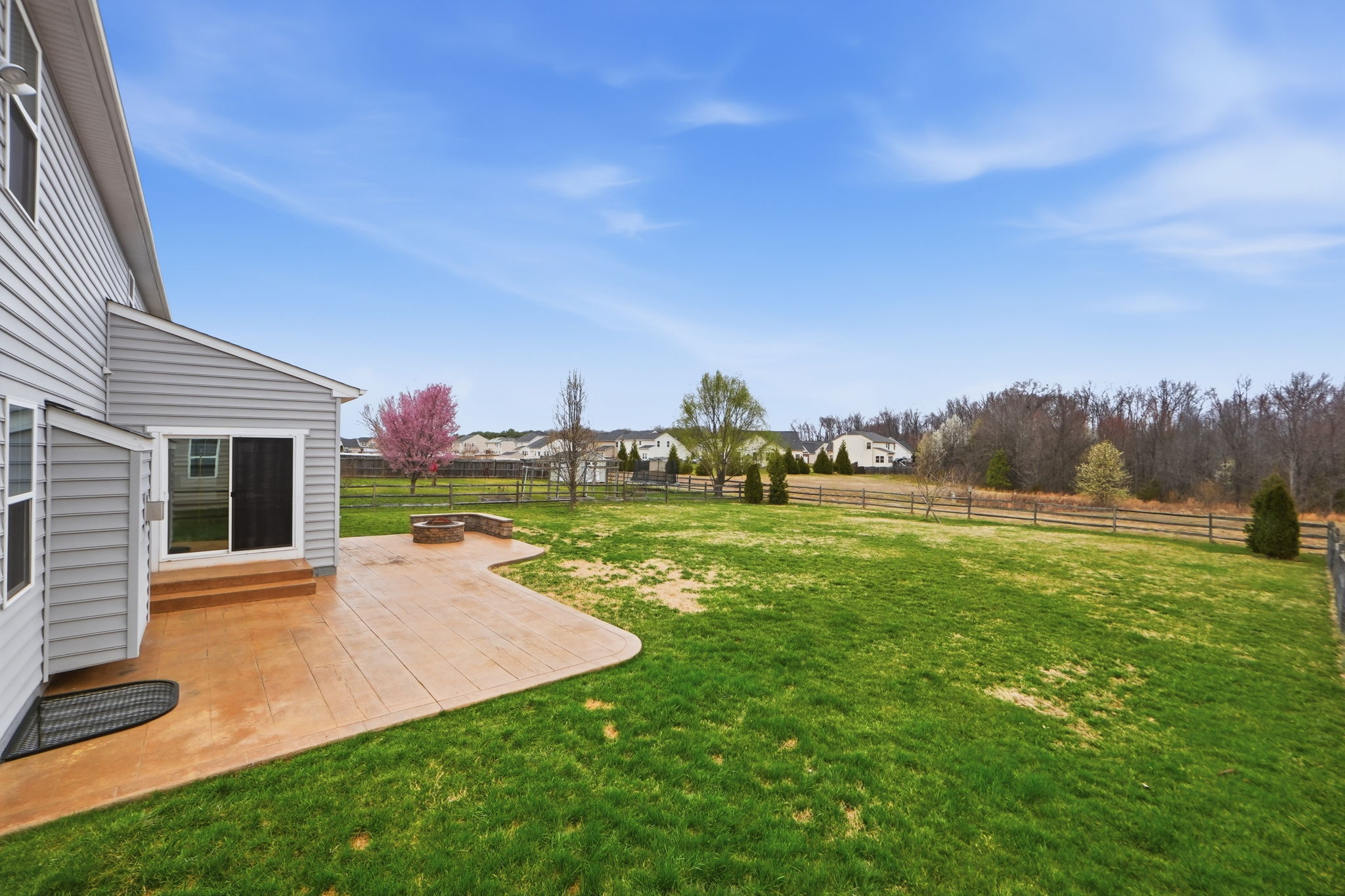 Large fenced yard on 1/3 acre