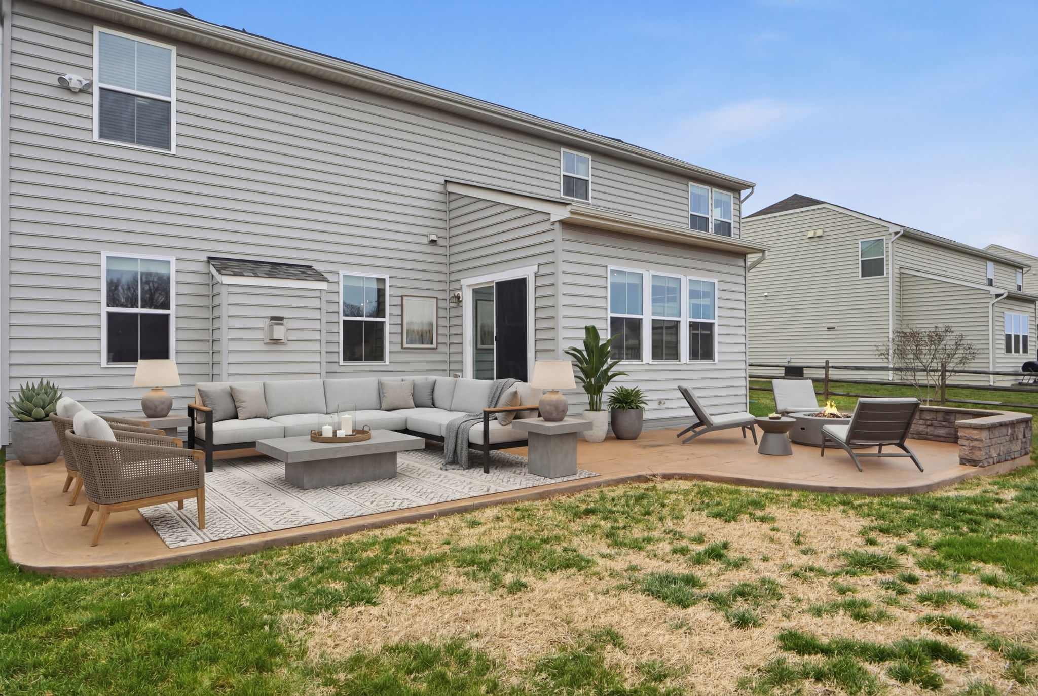 Patio virtually staged