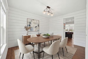 Dining room virtually staged
