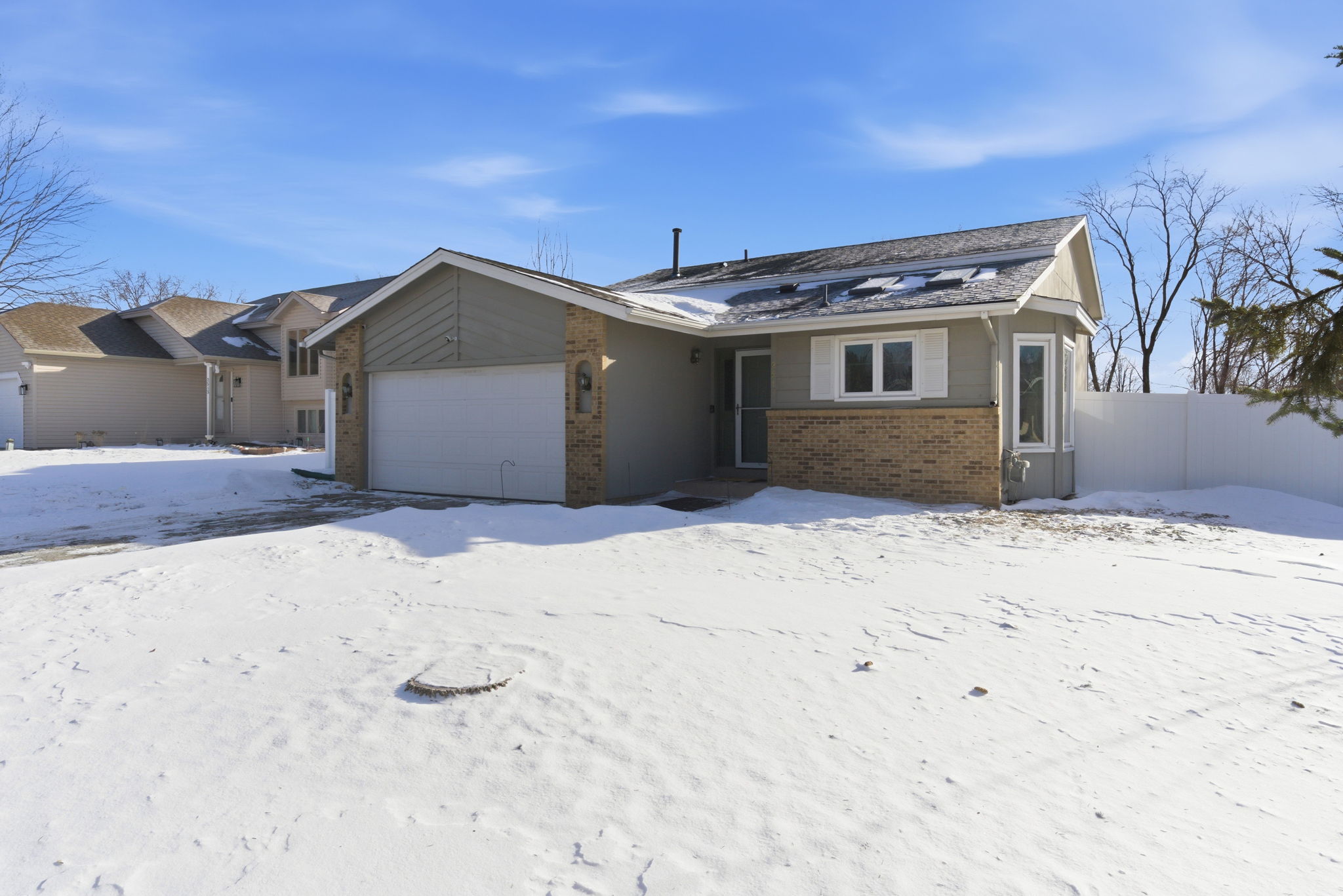 3 bedrooms, 2 baths, 2 car garage on a corner lot