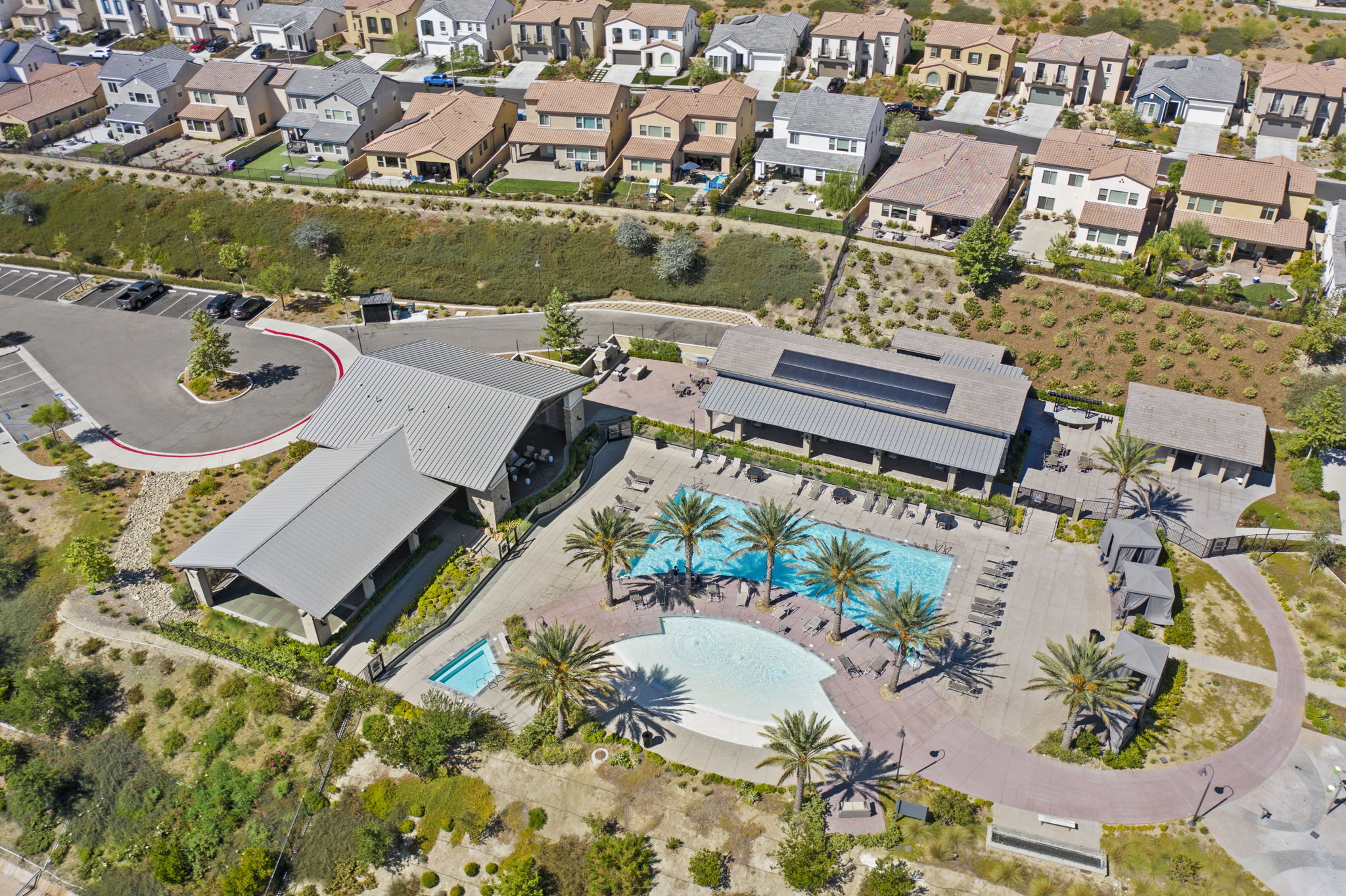 Aerial View of Clubhouse and Pool