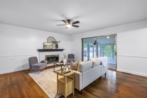 Family Room -hardwood floors