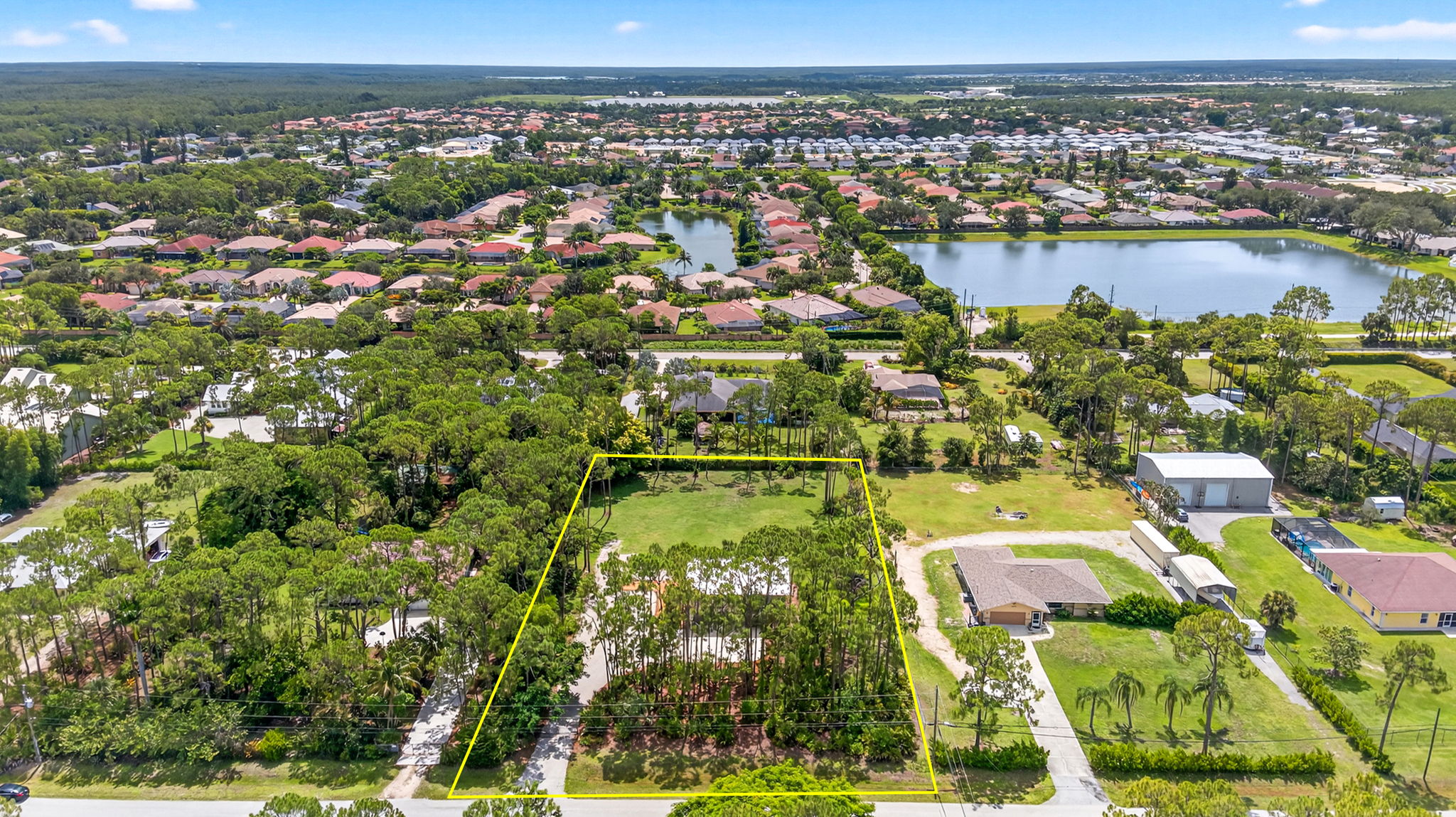 Aerial Front Exterior -Lot Lines