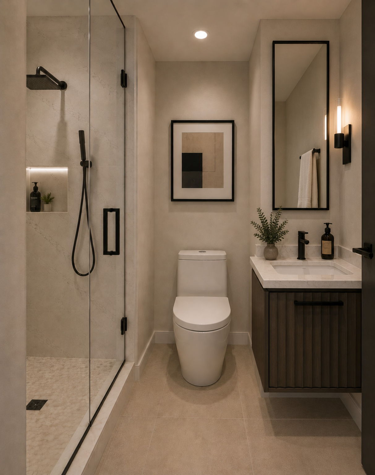 unit 1 hallway bathroom