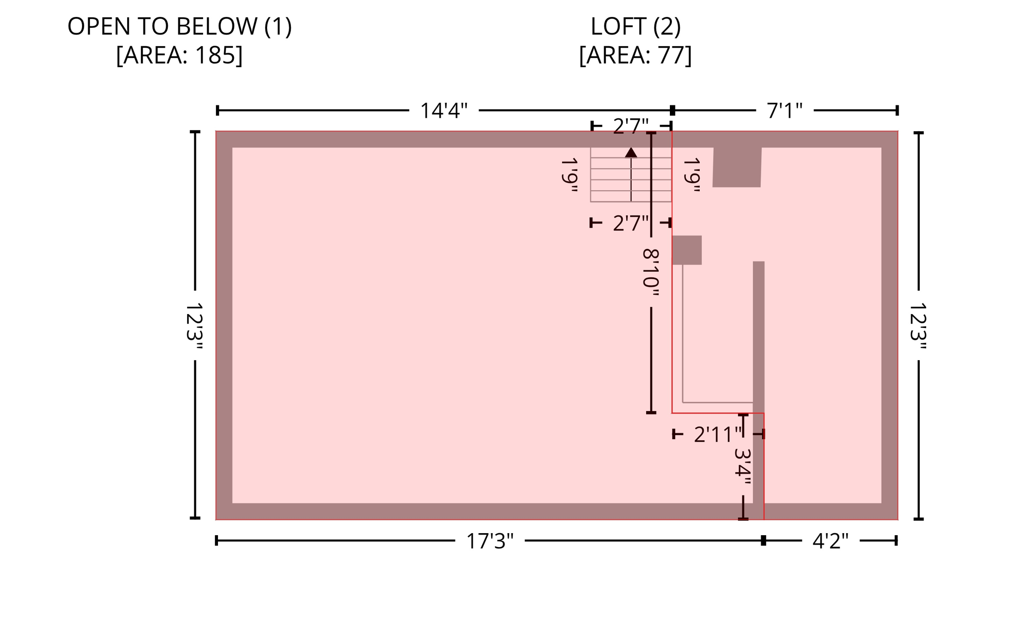 3rd Level Bedroom and Loft
