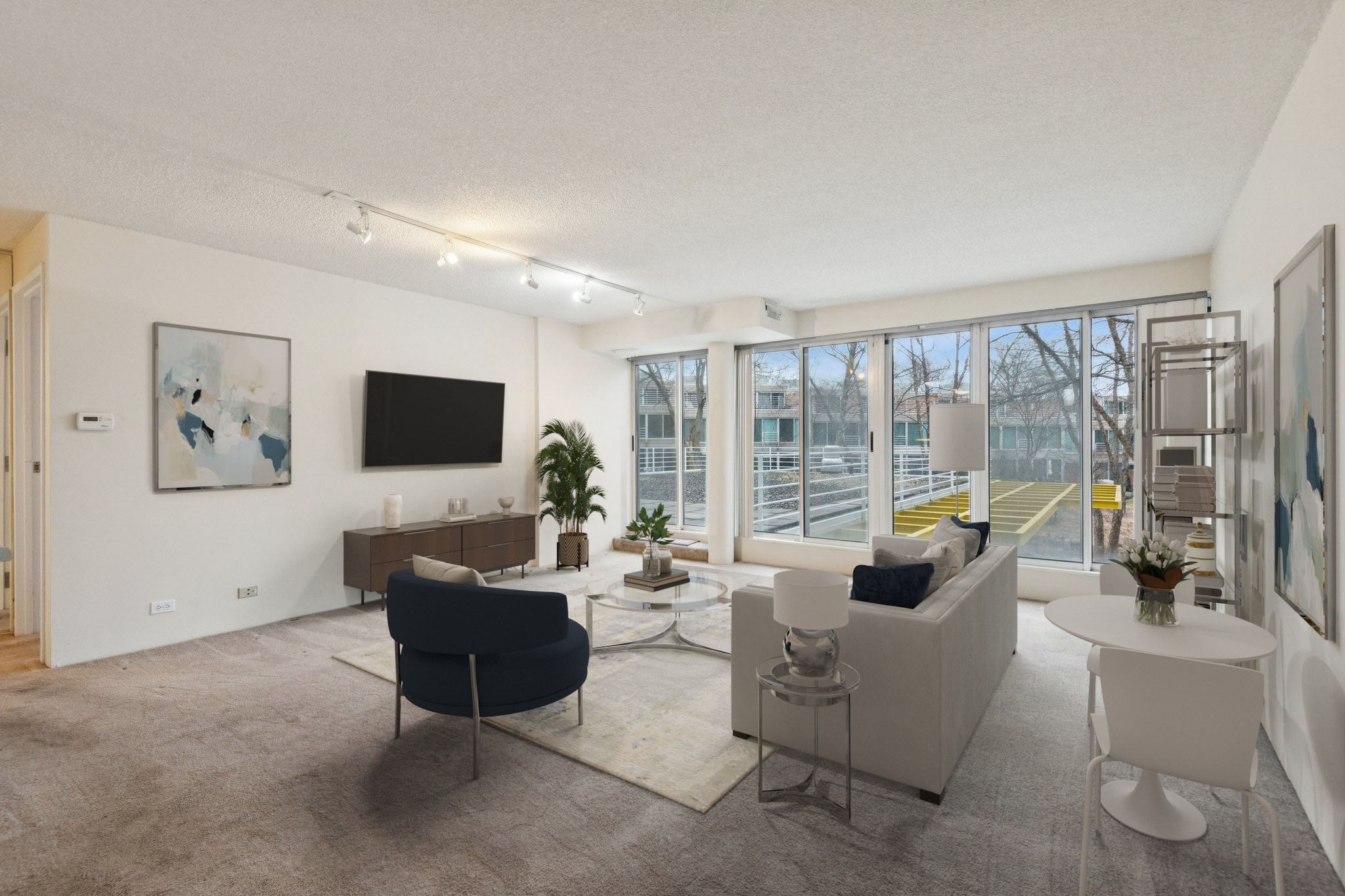 2555 Gross Point Virtually Staged Living Room