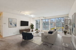 2555 Gross Point Virtually Staged Living Room