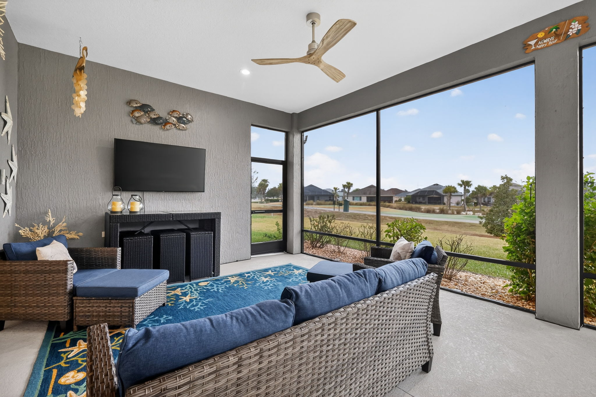 Lanai with Golf Front Views