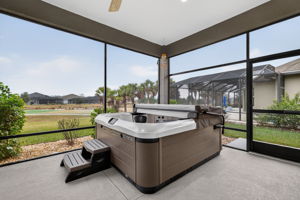 Hot Tub with Golf Front Views