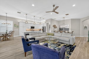 Kitchen, Dinette, Living and Dining Rooms