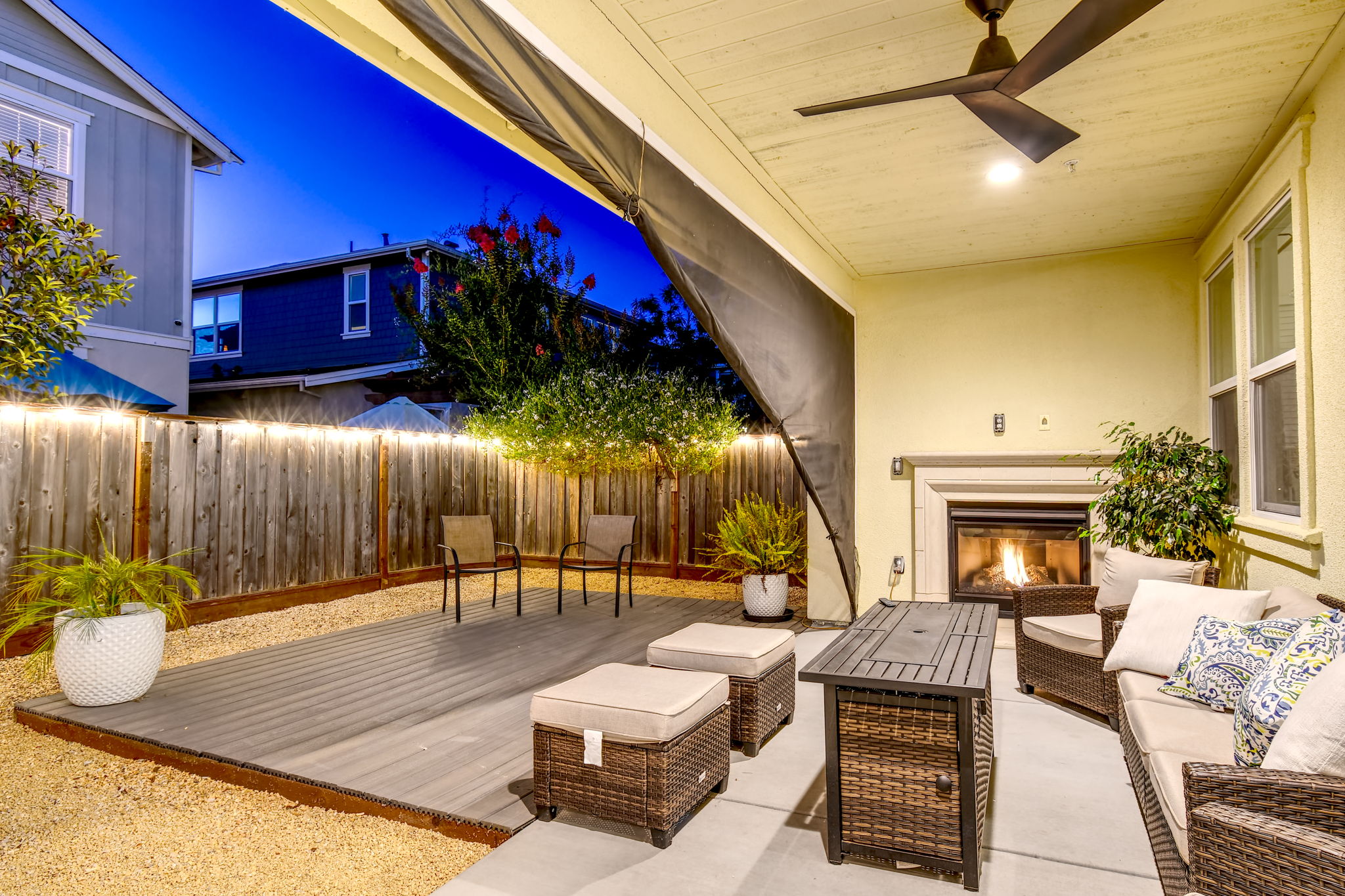 California Room with Outdoor Fireplace