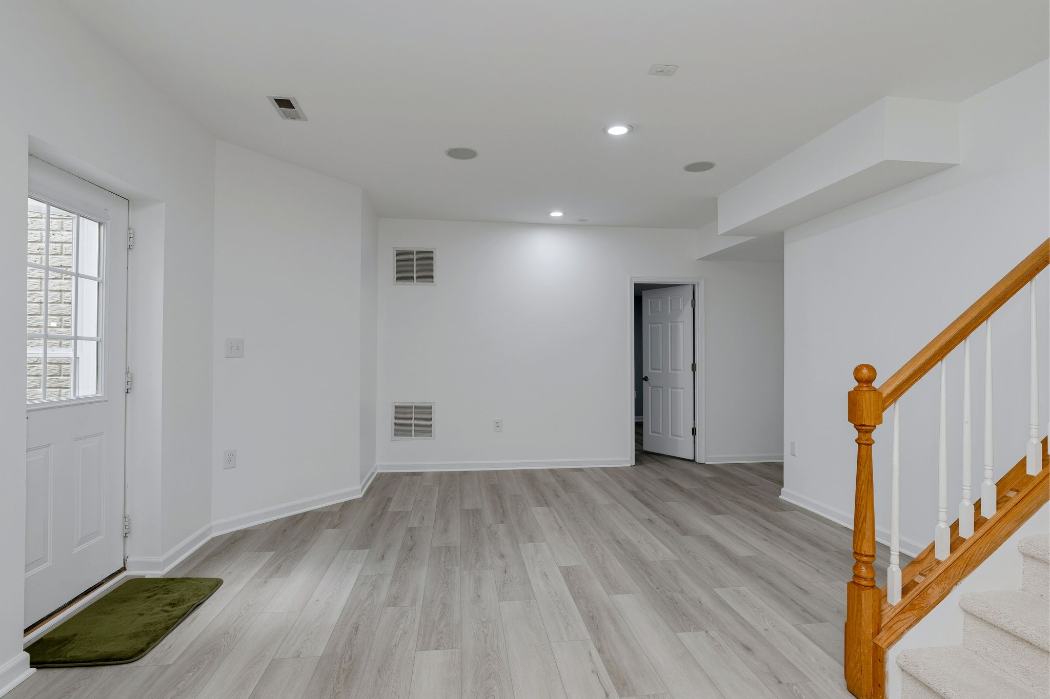 Basement with brand new floors!