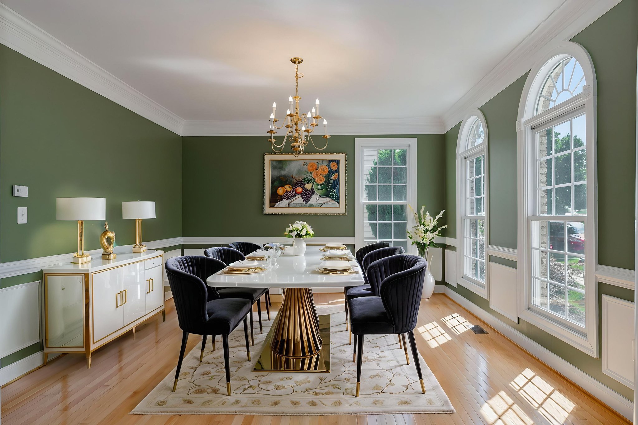 Dining room - virtually staged!