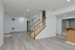 Basement with brand new floors!