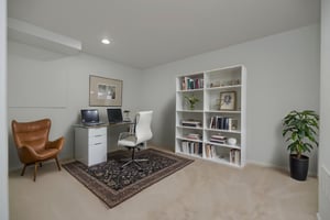 Basement office/dent! - virtually staged