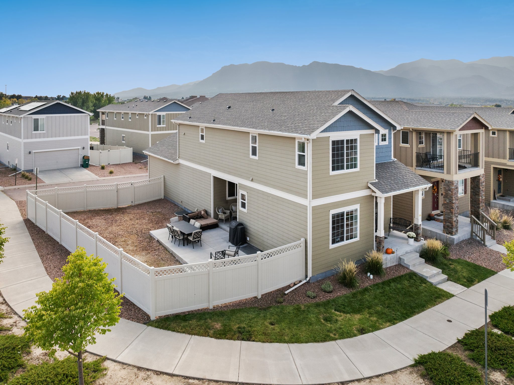 Aerial - Fenced Side Yard