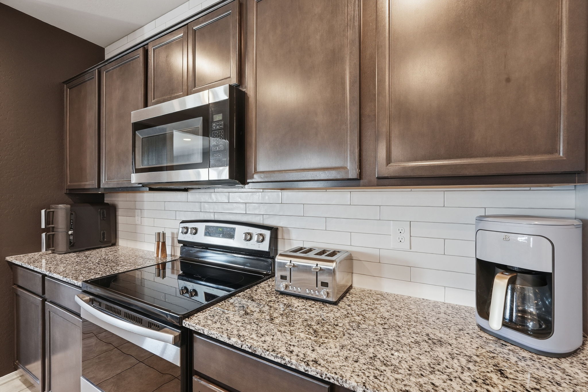 Subway tile backsplash