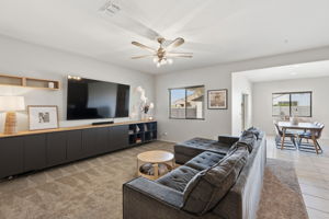 Great Room with floating credenza