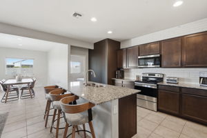 Kitchen with accent wall