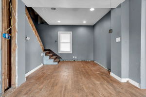 Dining room view to Den area