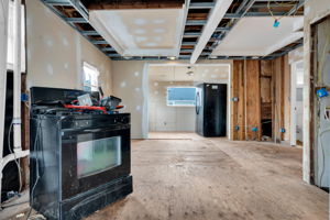 Kitchen is spacious enough to be eat in