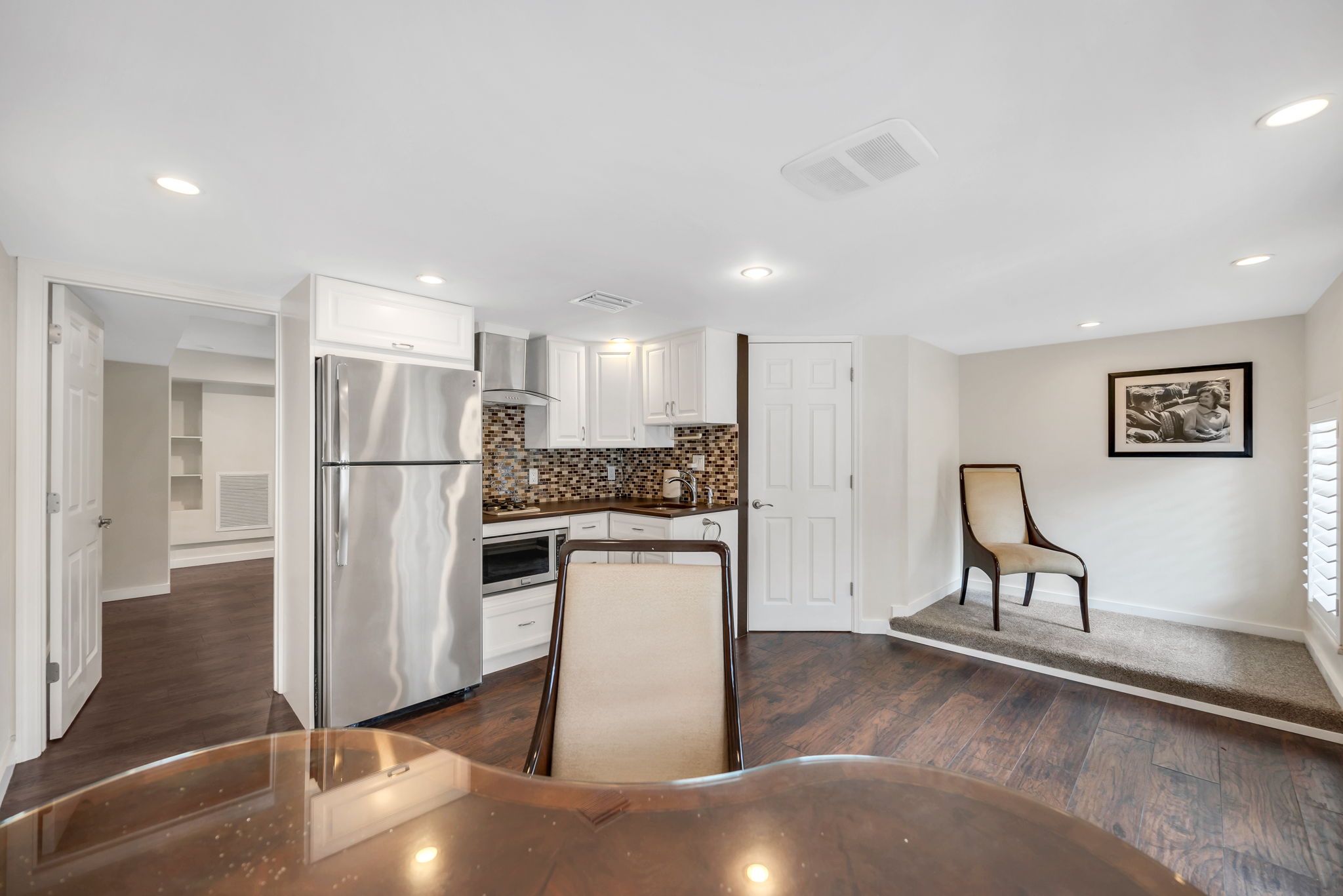 Second Floor Living Area and Kitchen