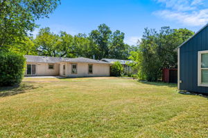 Backyard with shed!