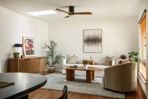 Living Room with skylight