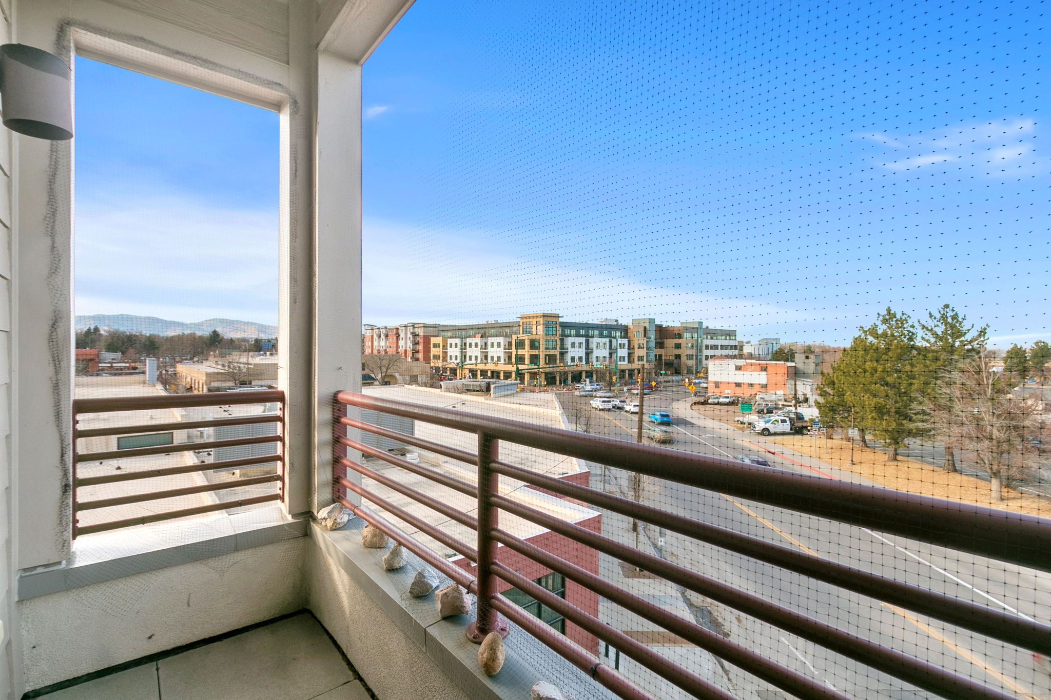 Private Balcony with City & Mountain Views