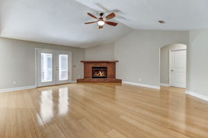 Great Room with Bamboo Flooring