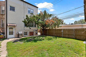 Large fenced backyard