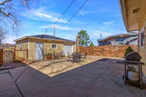 Peaceful shaded retreat in the backyard. What a fabulous place to spend time enjoying the out of doors.