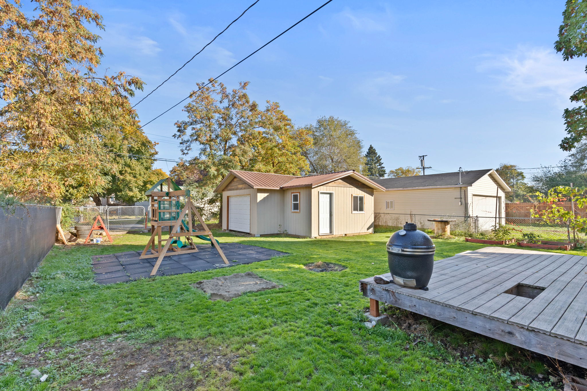 Back Yard + Detached Garage
