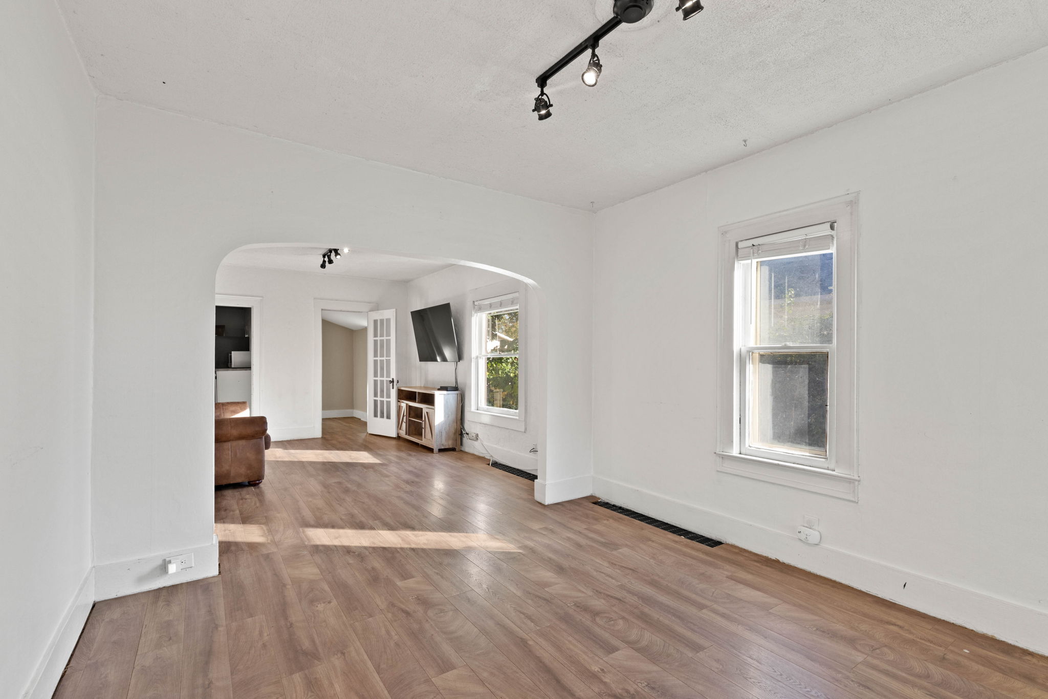 Bright and airy living space.