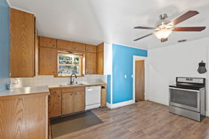 Large Kitchen with Basement access.