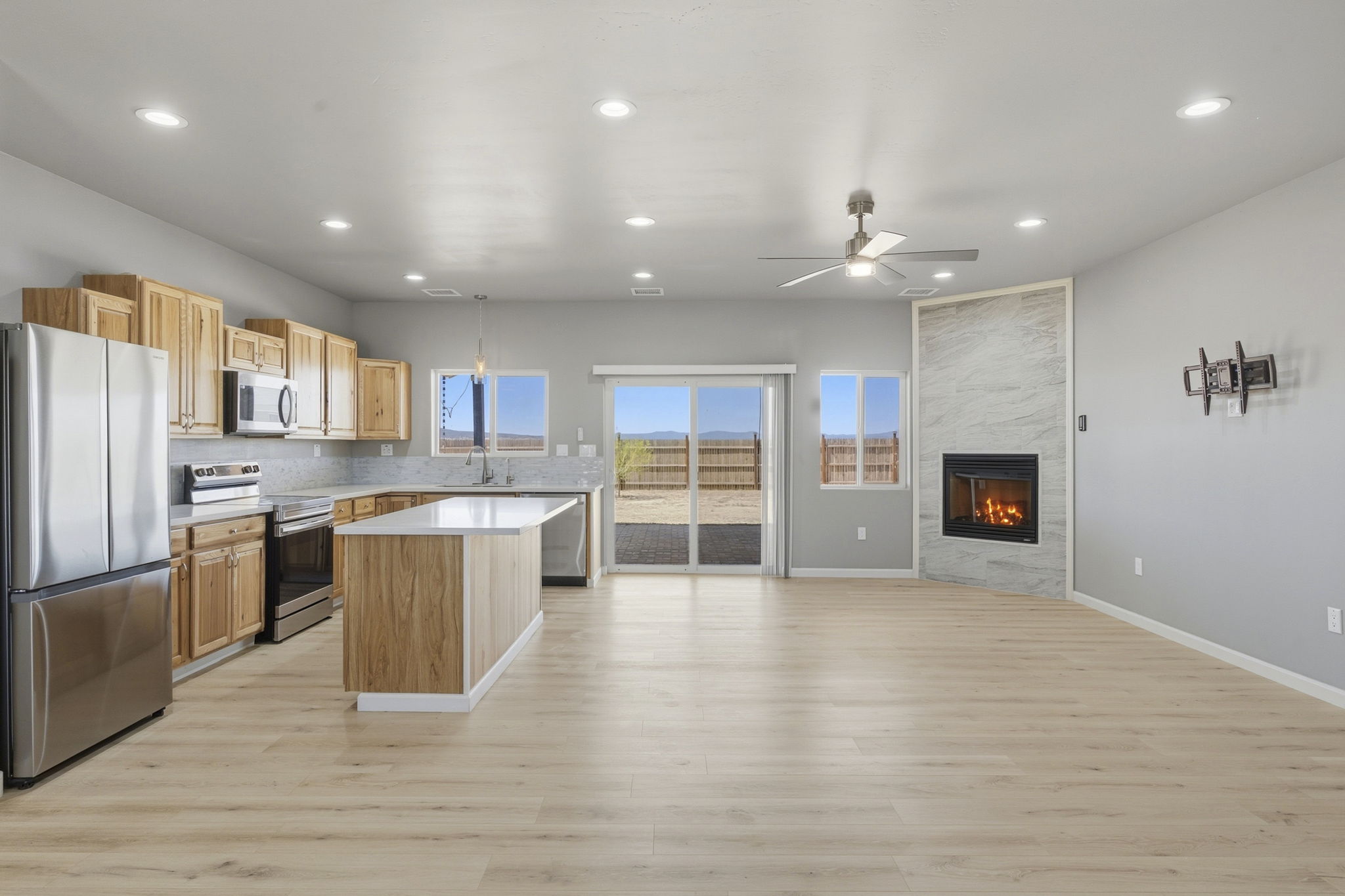 Kitchen and Living Room