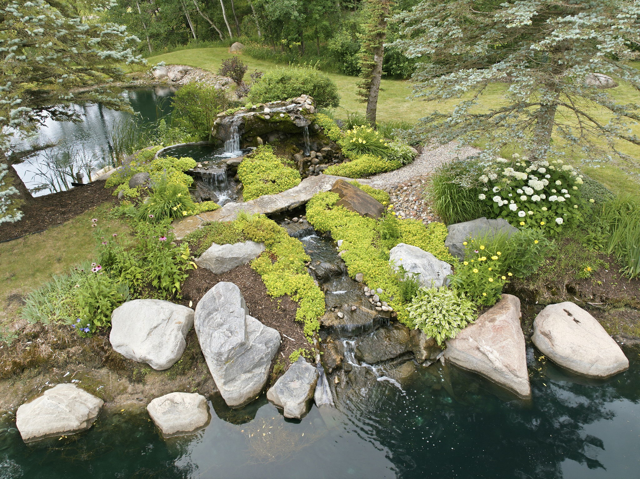 Picturesque waterfall.