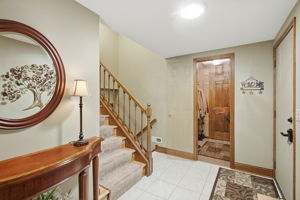 Double-deep closet in main entry. Door to right leads to oversized two-car garage.